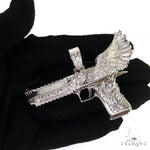 .925 Silver Desert Eagle Gun Pendant Large 69153 - Image 7