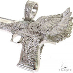 .925 Silver Desert Eagle Gun Pendant Small 69121 - Image 3
