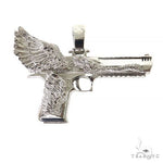.925 Silver Desert Eagle Gun Pendant Small 69121 - Image 4