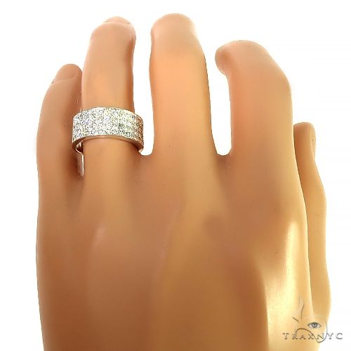 .925 Silver Diamond 4 Row Ring 66465 - Image 5