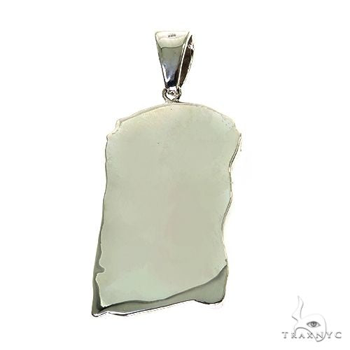 .925 Silver Diamond Big Jesus Pendant 67433 - Image 5