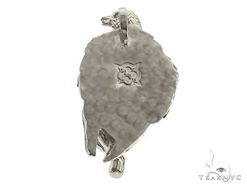 .925 Silver Diamond Crow Skull Face Pendant 66459 - Image 3