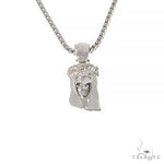 .925 Silver Diamond Jesus Pendant With Franco Set 67423 - Image 1