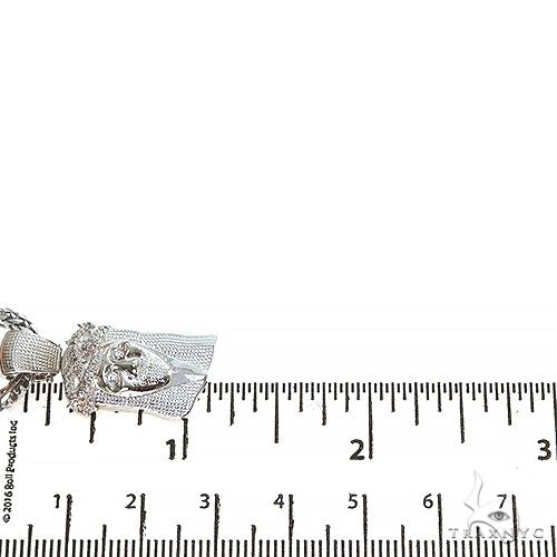 .925 Silver Diamond Jesus Pendant With Franco Set 67423 - Image 5