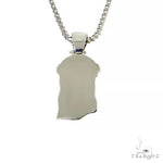 .925 Silver Diamond Jesus Pendant With Franco Chain Set 67424 - Image 4