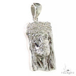 .925 Silver Diamond Small Jesus Pendant 67434 - Image 2