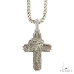 .925 Silver Divine Visage Cross Pendant Collection 69806 - Image 1
