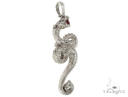 .925 Silver Fully 3D Dragon Pendant 66460 - Image 2