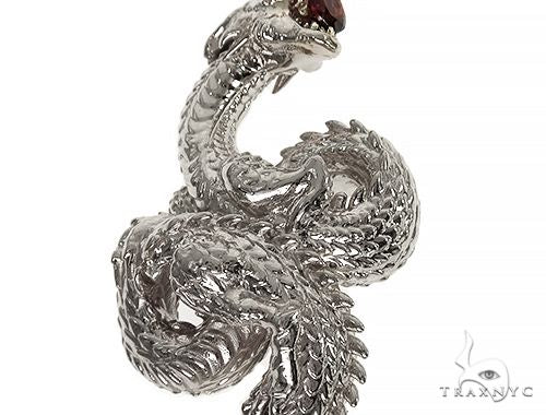 .925 Silver Fully 3D Dragon Pendant 66460 - Image 4