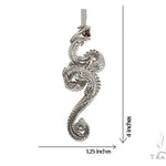 .925 Silver Fully 3D Dragon Pendant 66460 - Image 5
