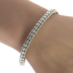 .925 Silver Iced Link Bracelet 5mm 7.5 Inches 70105 - Image 5