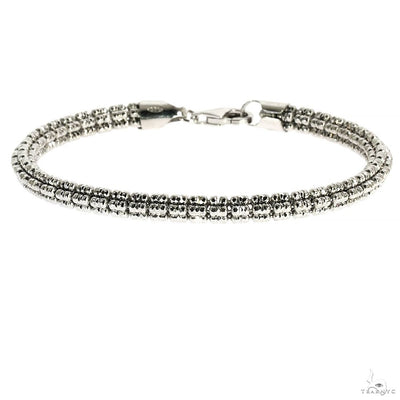 .925 Silver Iced Link Bracelet 5mm 8 Inches 70104 - Image 1