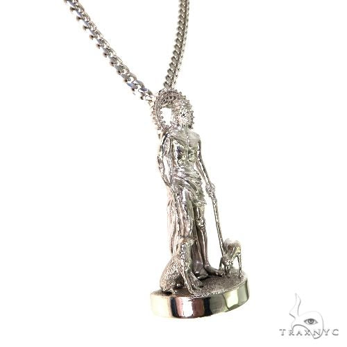 .925 Silver Large  St. Lazarus Cuban Chain Set 67745 - Image 2