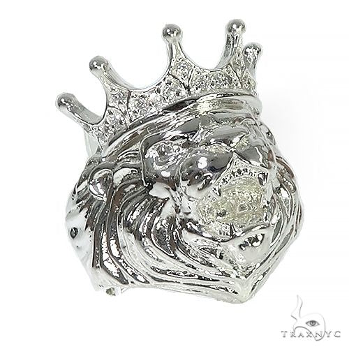 .925 Silver Lion King Diamond Ring 66462 - Image 1