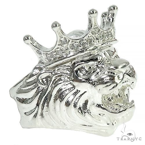 .925 Silver Lion King Diamond Ring 66462 - Image 3