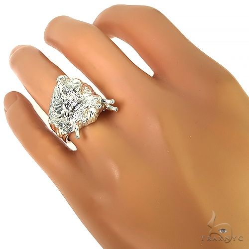 .925 Silver Lion King Diamond Ring 66462 - Image 7