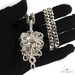.925 Silver Medusa Pendant Set 69582 - Image 9