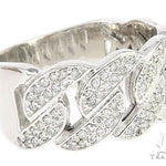 .925 Silver Miami Cuban Link Diamond Ring 67428 - Image 1