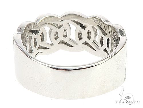 .925 Silver Miami Cuban Link Diamond Ring 67428 - Image 4