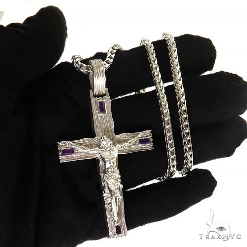 .925 Silver Midnight Redemption Cross Pendant Set 69686 - Image 7
