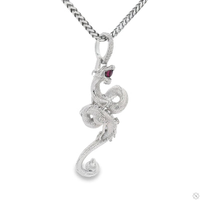 .925 Silver Mini 3D Dragon Pendant Set 70184 - Image 1
