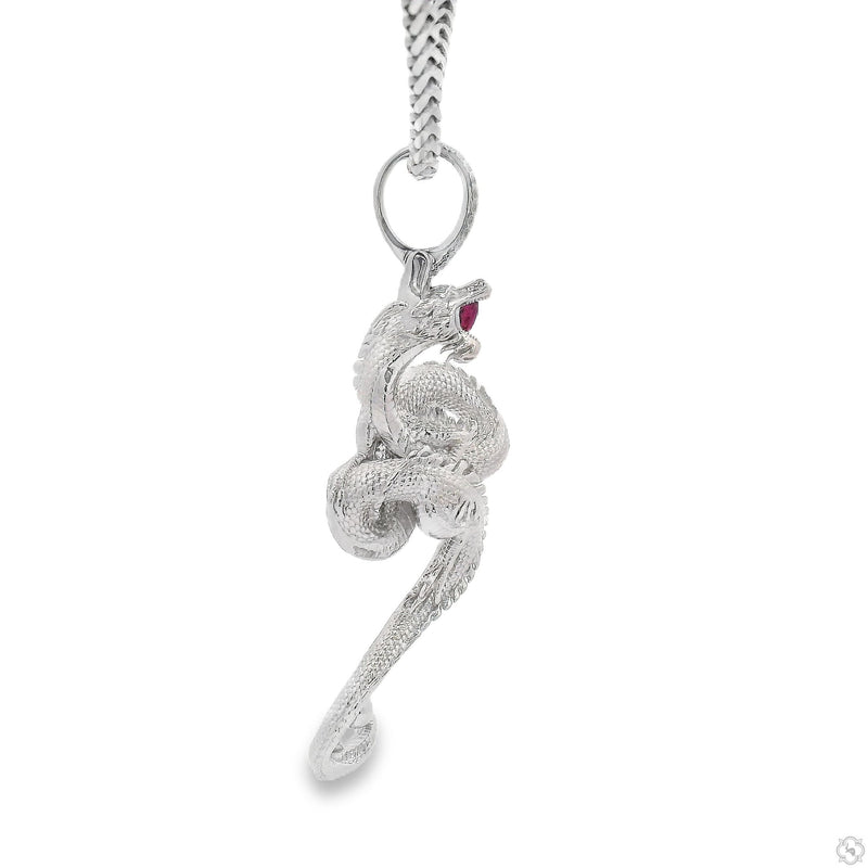 .925 Silver Mini 3D Dragon Pendant Set 70184 - Image 2