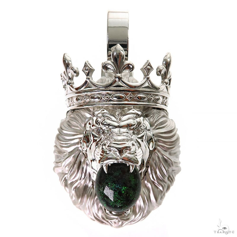 .925 Silver Opal  Lion Pendant 69894 - Image 1