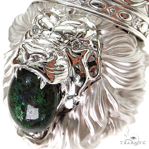 .925 Silver Opal  Lion Pendant 69894 - Image 4