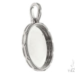 .925 Silver Oval Special Edition Photo Pendant Engraved Frame 66650 - Image 2