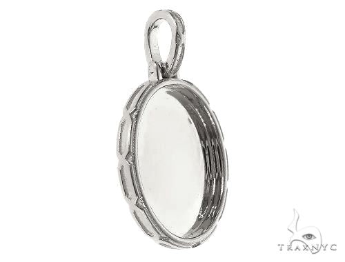 .925 Silver Oval Special Edition Photo Pendant Engraved Frame 66650 - Image 2