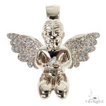 .925 Silver Praying Angel Diamond Pendant 68832 - Image 1