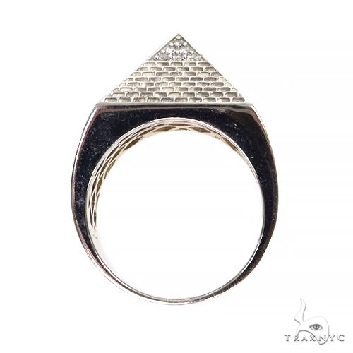 .925 Silver Pyramid Diamond Ring 67419 - Image 4