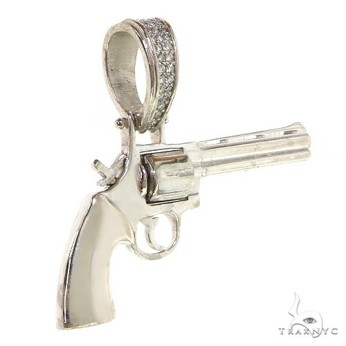 .925 Silver Revolver Pendant 68876 - Image 2