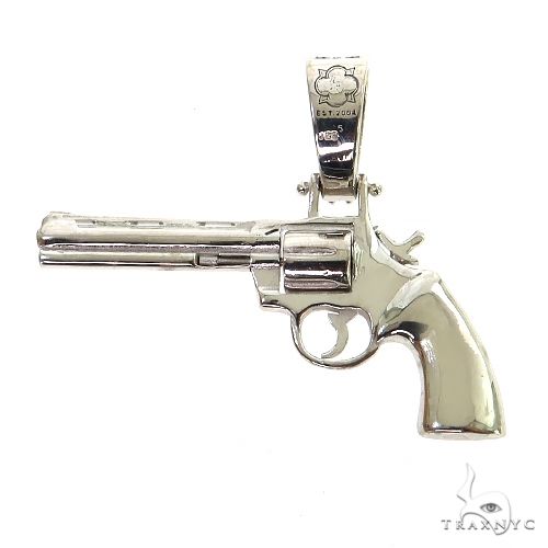 .925 Silver Revolver Pendant 68876 - Image 3