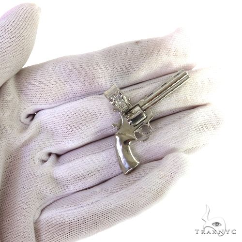 .925 Silver Revolver Pendant 68876 - Image 6