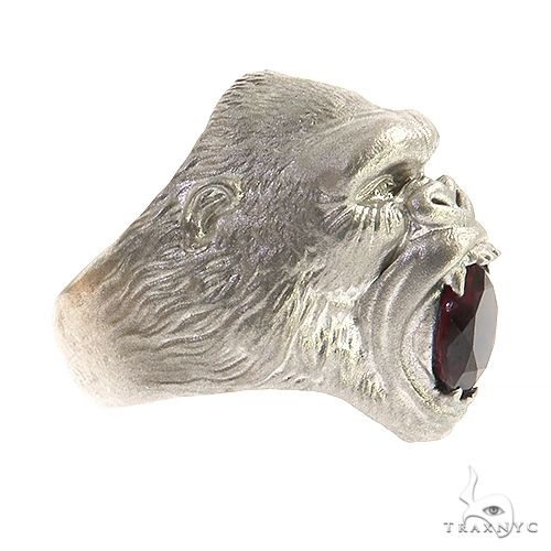 .925 Silver Rhodolite Gorilla Ring 68946 - Image 3