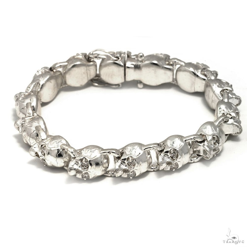 .925 Silver LAB Skull Bracelet 69757 - Image 1