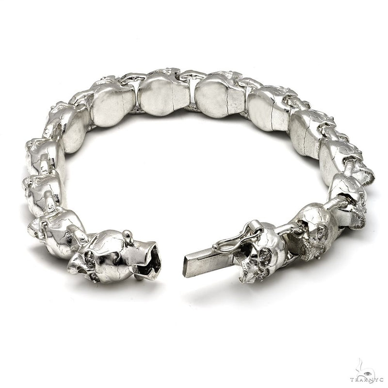 .925 Silver LAB Skull Bracelet 69757 - Image 2