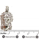 .925 Silver Spikes Crown Jesus Head Pendant Set 69128 - Image 5