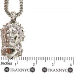 Silver Spikes Crown Jesus Head Pendant Set 69759 - Image 5