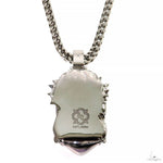 .925 Silver Spikes Crown Jesus Head Pendant Set 70033 - Image 4