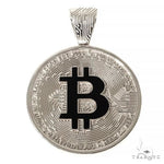 .925 Silver TraxNYC Spinning Bitcoin Pendant 67367 - Image 1