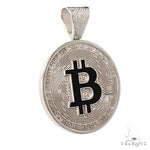 .925 Silver TraxNYC Spinning Bitcoin Pendant 67367 - Image 2