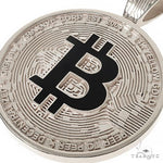.925 Silver TraxNYC Spinning Bitcoin Pendant With Franco Chain Set 67384 - Image 4