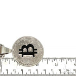 .925 Silver TraxNYC Spinning Bitcoin Pendant With Franco Chain Set 67384 - Image 8