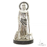 Medium .925 Silver St. Lazarus Black Diamond Pendant 67598 - Image 1