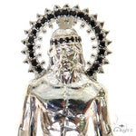 Medium .925 Silver St. Lazarus Black Diamond Pendant 67598 - Image 3