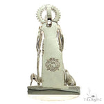 Medium .925 Silver St. Lazarus Black Diamond Pendant 67598 - Image 5