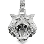 .925 Silver Tiger Head Pendant Small 70737 - Image 1
