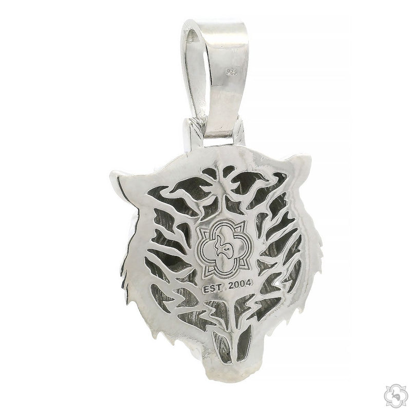 .925 Silver Tiger Head Pendant -Large 68965 - Image 4